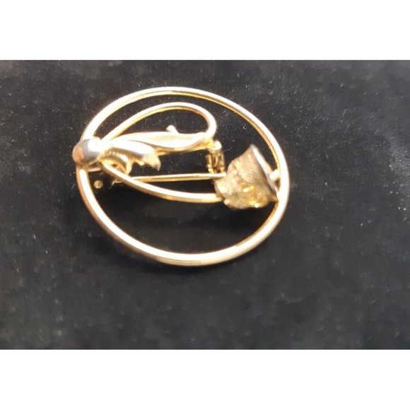 Vintage 1/20 12k Gold Filled Floral Brooch - Picture 6 of 6